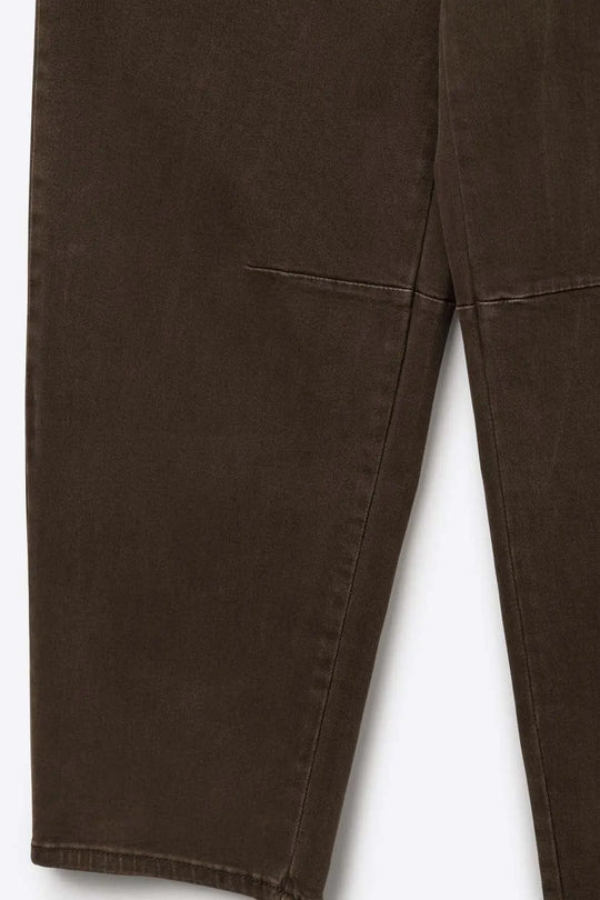 Comfortable stretch jeans with barrel leg in brown - Colored Jeans