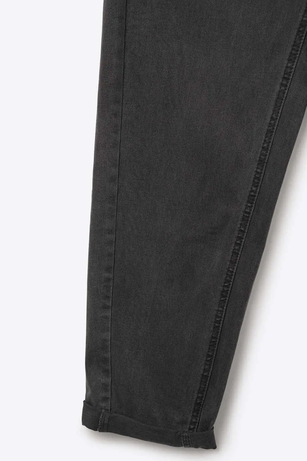 High-Waisted Barrel-Leg Pants in Washed grey - Colored Jeans