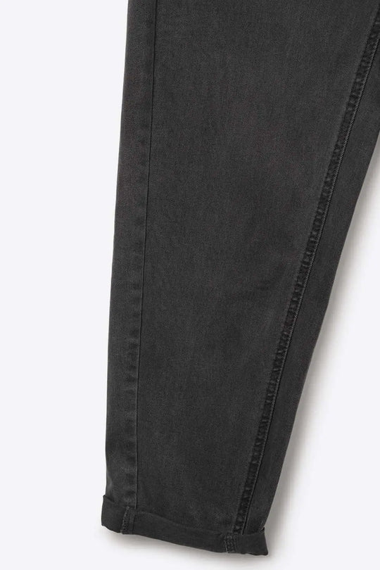 High-Waisted Barrel-Leg Pants in Washed grey - Colored Jeans