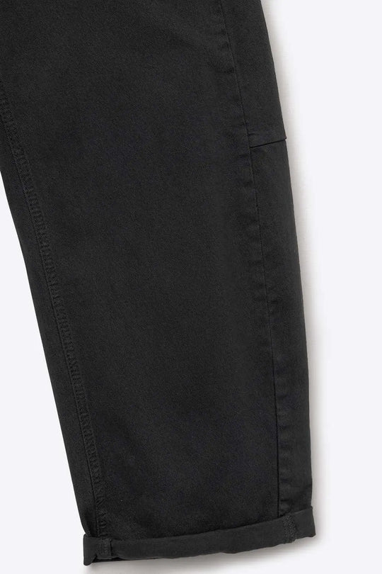 Trendy Black Barrel Balloon Jeans with Pockets - Pants