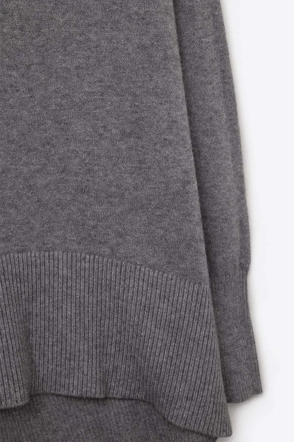 Loose gray sweater with open back detail - GRAY / ONE - Sweaters