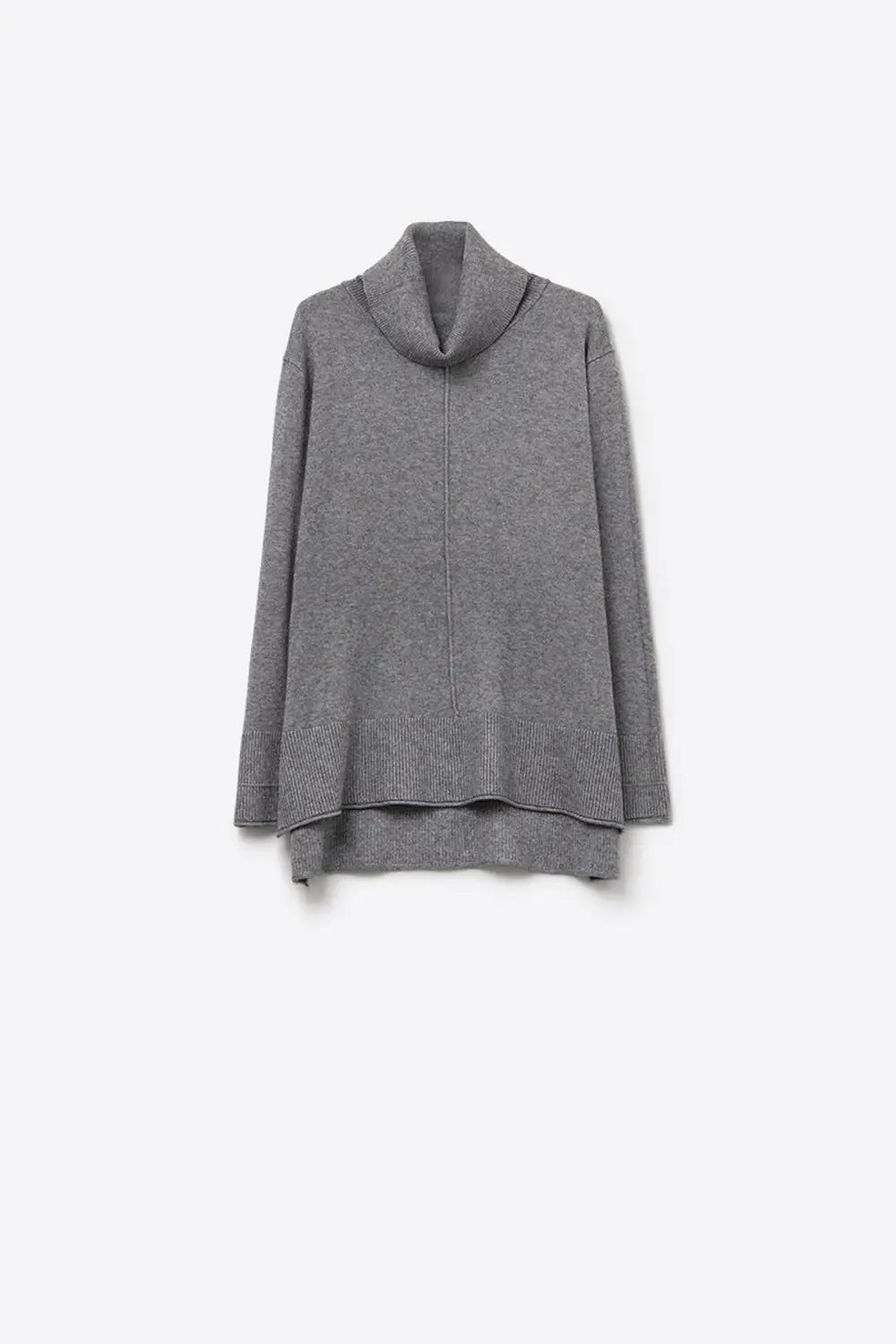 Oversized Roll Neck Sweater in Gray - GRAY / ONE - Sweaters