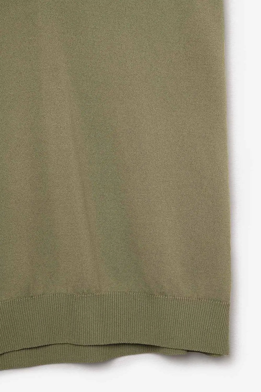 Khaki lightweight knit V-neck sweater with short sleeves - KHAKI / ONE - Sweaters