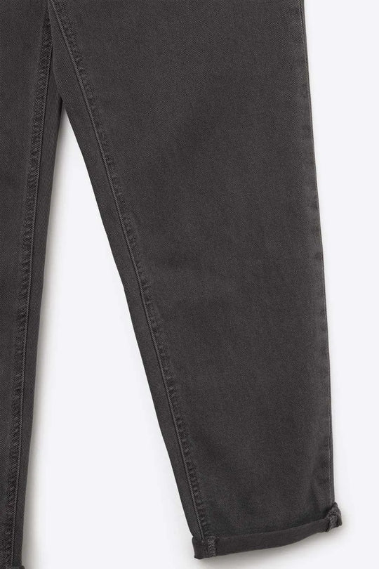 Cotton mid rise slouchy jeans in Dark Gray - Colored Jeans