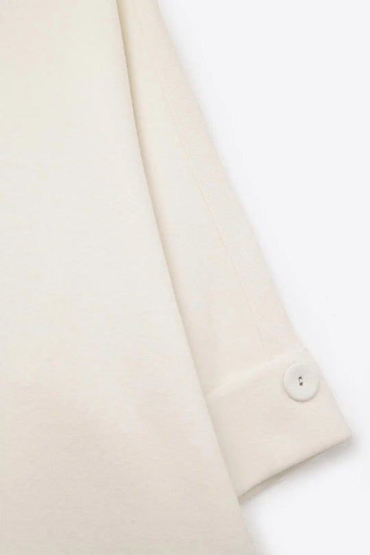 White Knitted Sweater with Button Details - WHITE / ONE - Sweaters