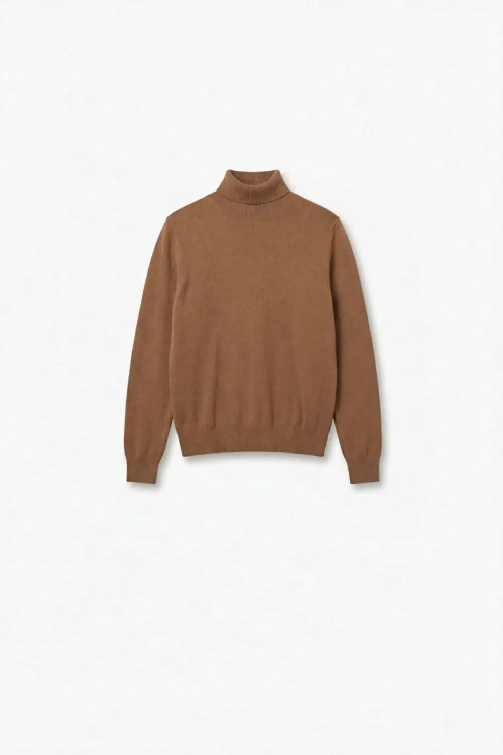 camel-colored turtleneck sweater in fine merino wool knit - BEIGE / ONE - Sweaters