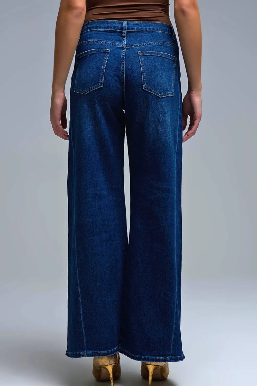 Extra Wide Leg Jeans in Dark Wash