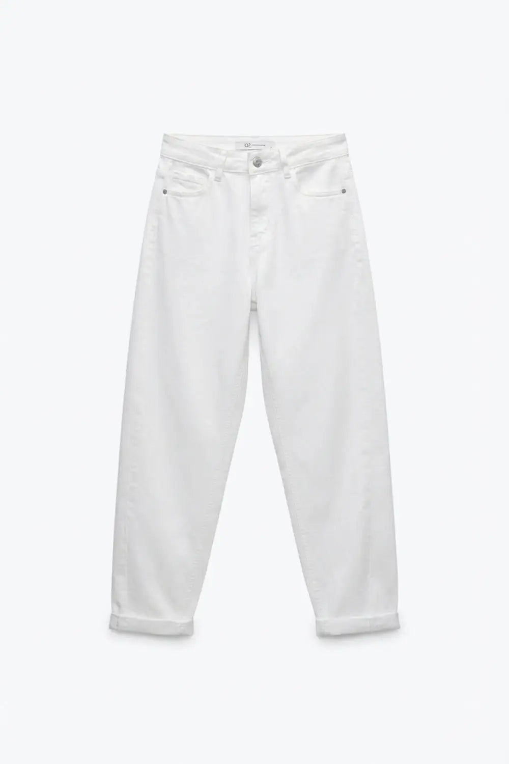 Relaxed Tapered Pants in white Comfy Stretch - Pants