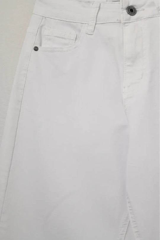 Relaxed Tapered Pants in white Comfy Stretch - Pants