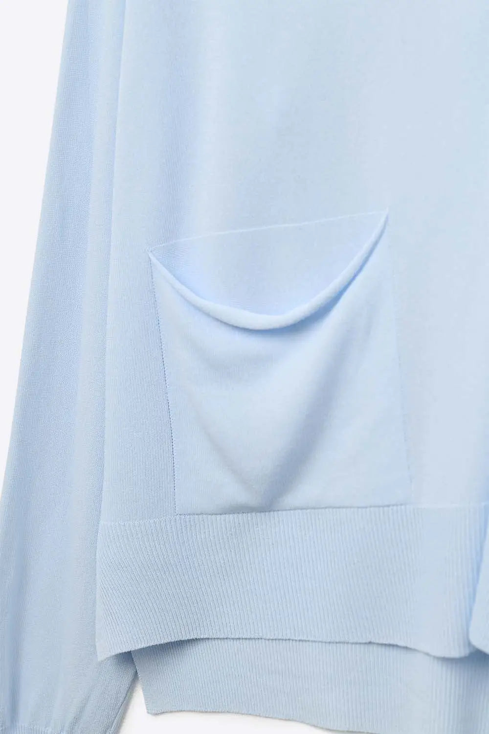 Fine Knit Cardigan with Front Pockets in blue - BLUE / ONE - Cardigans