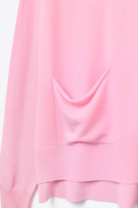 Fine Knit Cardigan with Front Pockets in pink - PINK / ONE - Cardigans