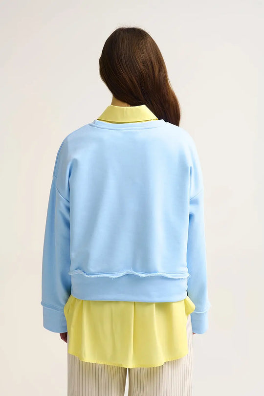 Saint Tropez Embroidered baby Blue Sweatshirt - BLUE / ONE - Sweaters