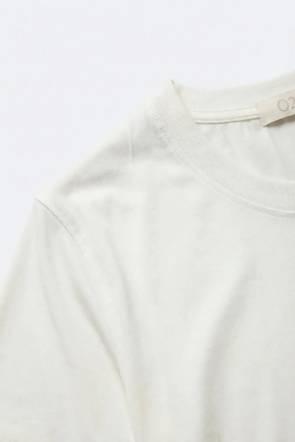 White basic Crew Neck Short Sleeve T-shirt in viscose fabric - T-Shirts