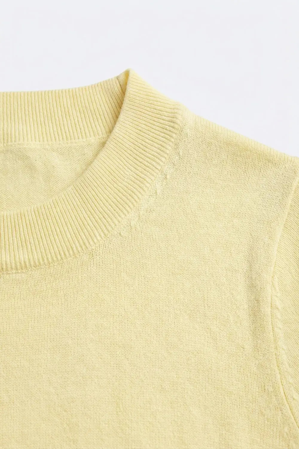 yellow turtleneck sweater with fitted short sleeves - YELLOW / ONE - Sweaters