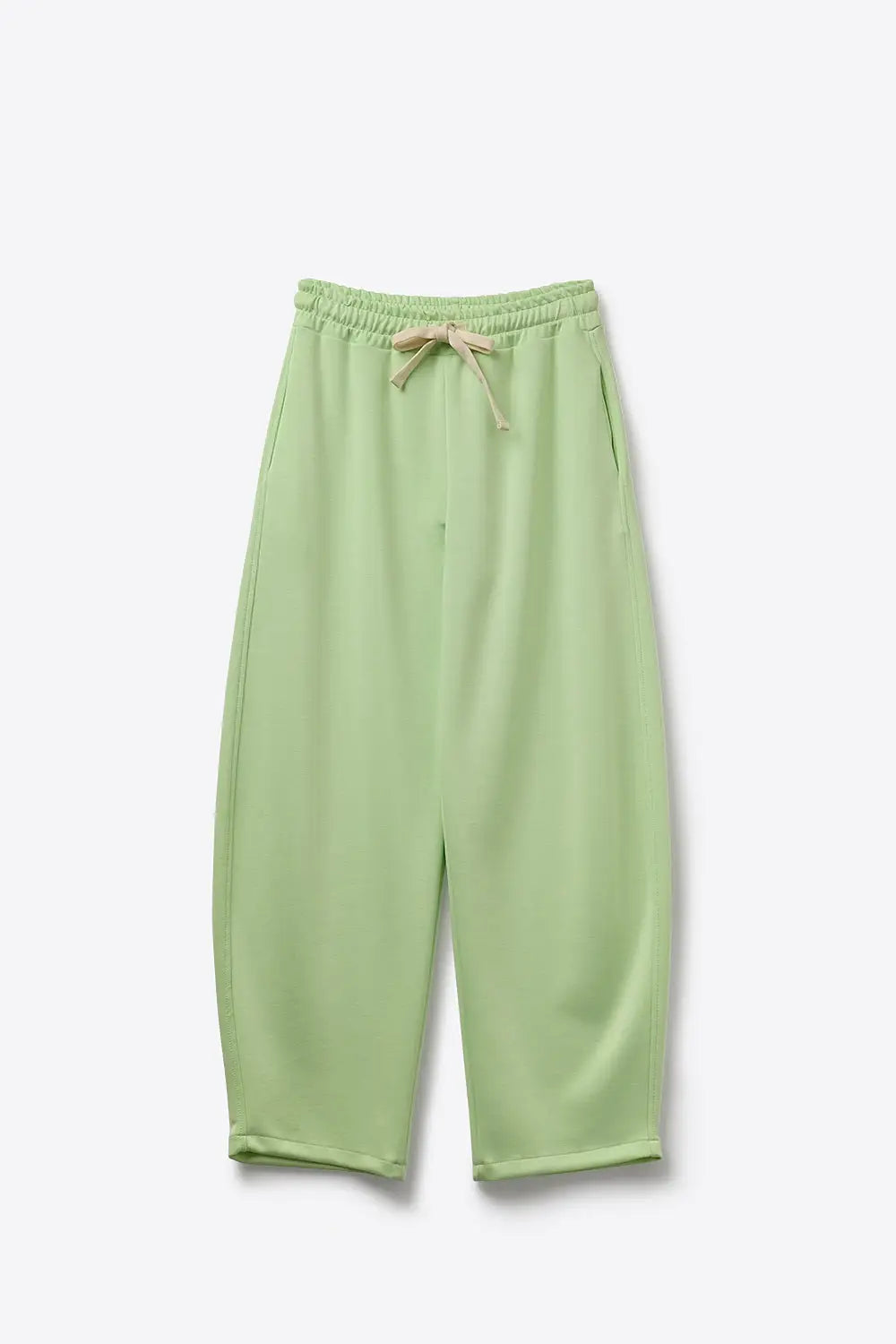 Super-Soft Knit Jogger Pants in green with Drawstring Waist - GREEN / ONE - Pants