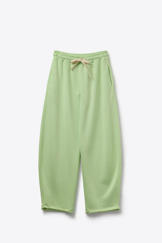 Super-Soft Knit Jogger Pants in green with Drawstring Waist - GREEN / ONE - Pants