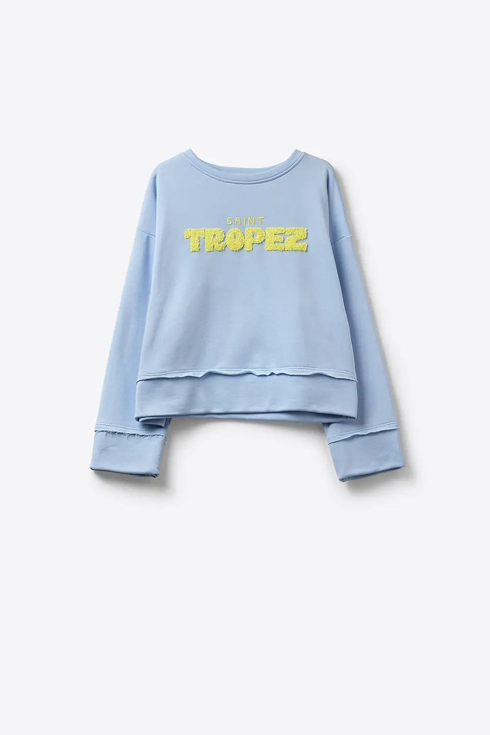 Saint Tropez Embroidered baby Blue Sweatshirt - BLUE / ONE - Sweaters