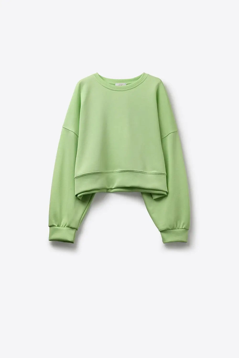 Crew Neck Dropped Shoulder Basic Sweatshirt in green - GREEN / ONE - Sweaters