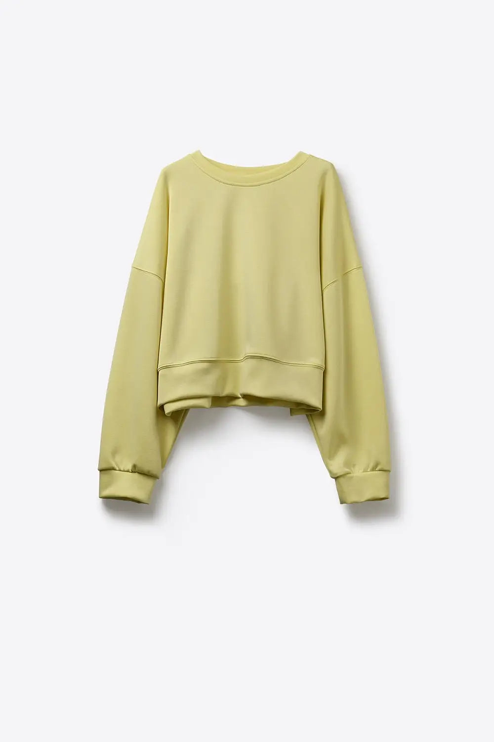 Crew Neck Dropped Shoulder Basic Sweatshirt in yellow - YELLOW / ONE - Sweaters