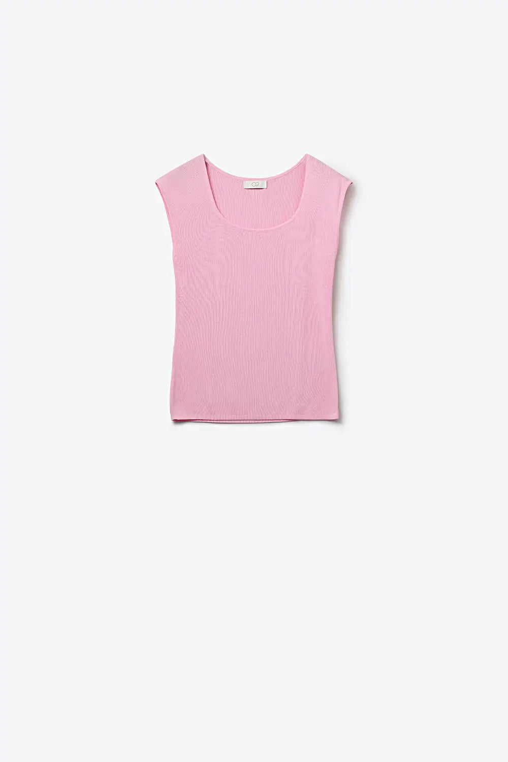 Pink Ribbed Knit Scoop Neck Tank Top - PINK / ONE - Sweaters