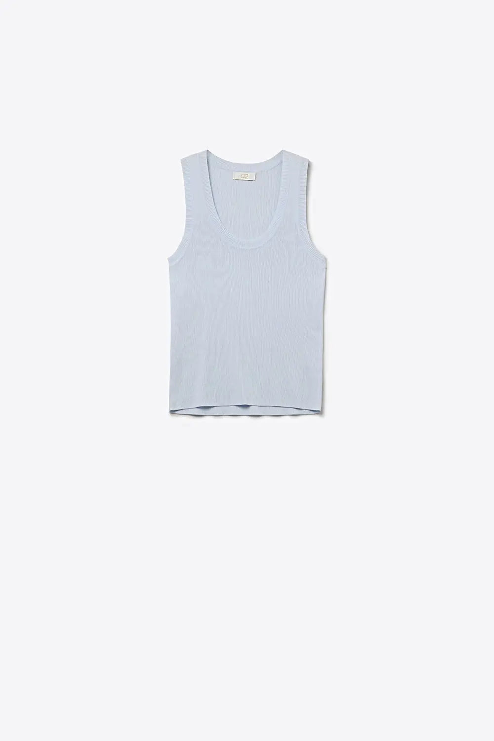Light Blue Ribbed knitted sweater - BLUE / ONE - Tops