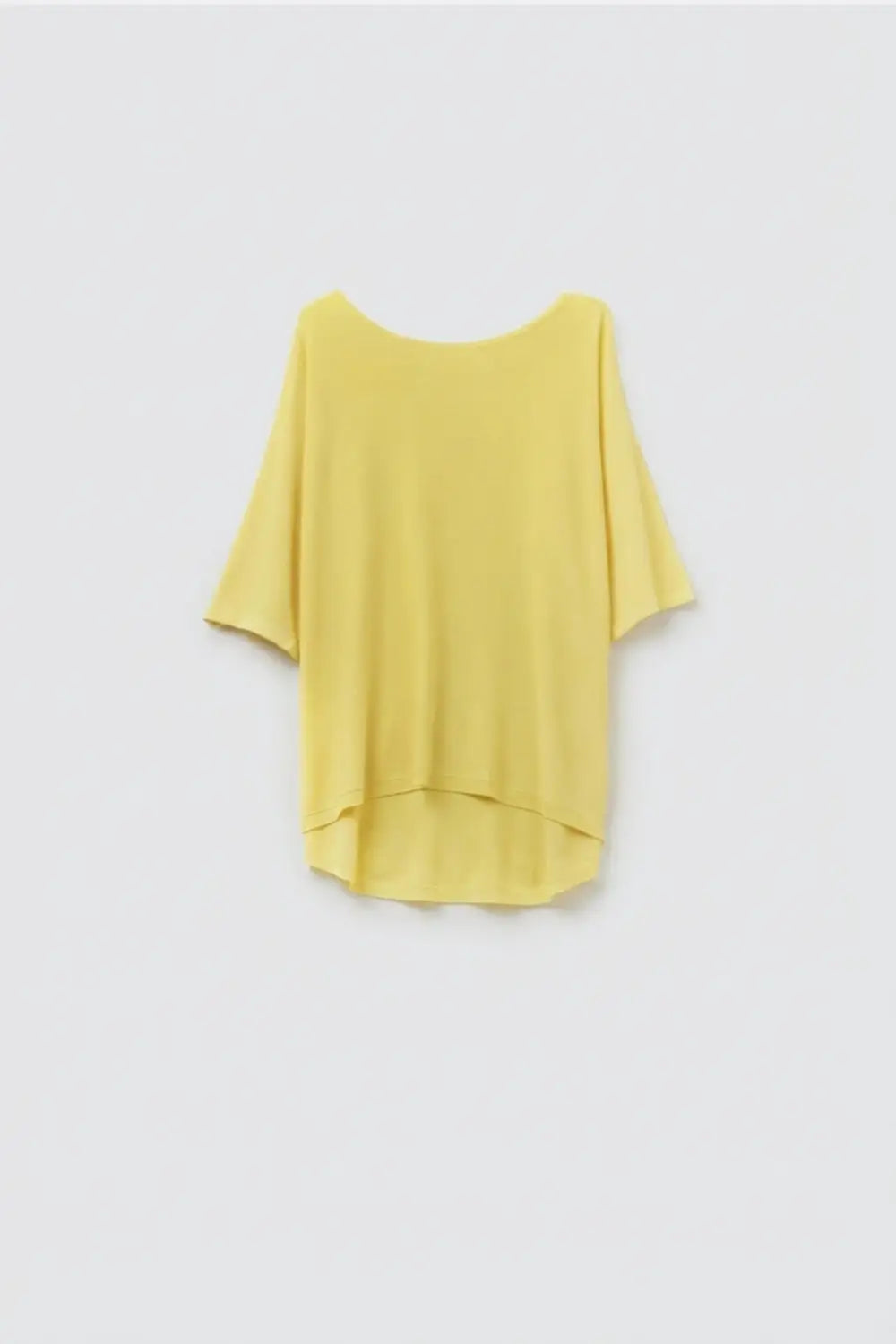 Oversized Yellow Sweater with Elbow-Length Sleeves - YELLOW / ONE - Sweaters