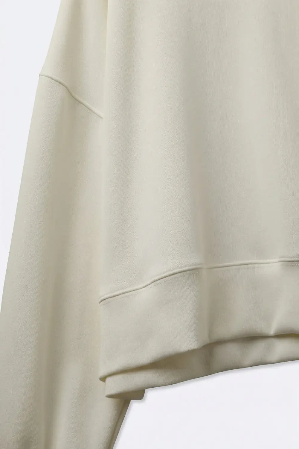 Crew Neck Dropped Shoulder Basic Sweatshirt in Cream - CREAM / ONE - Sweaters