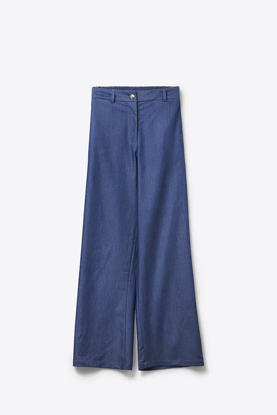 Sleeveless Button-Front Vest &amp; Wide-Leg Trouser Set - Jumpsuits