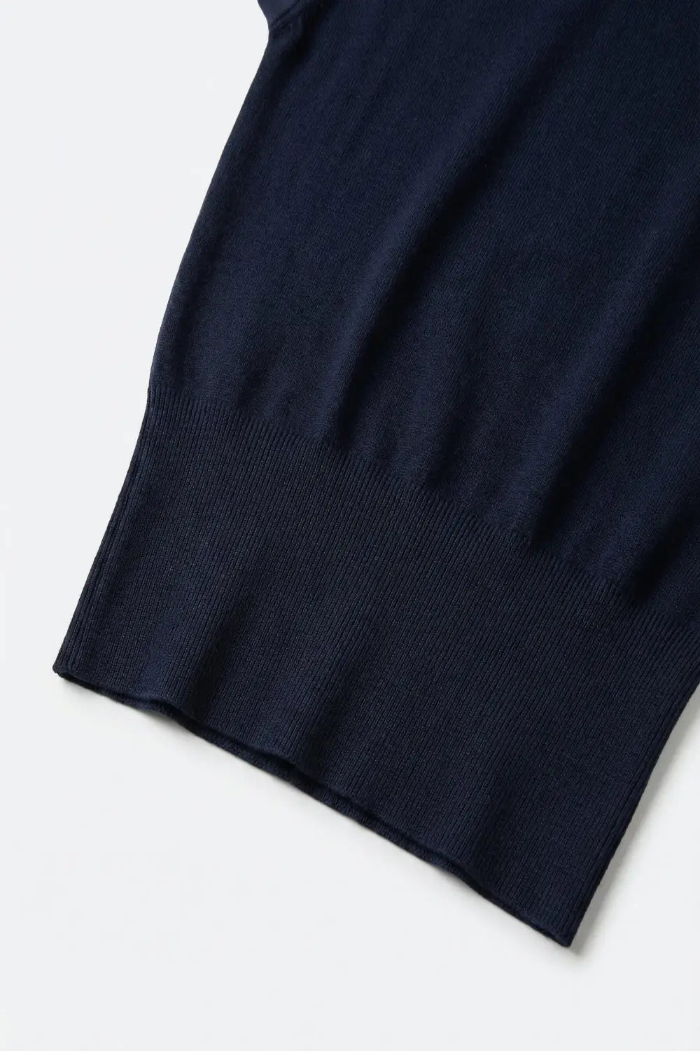 Lightweight Knit sweater with Wide Ribbed Waistband in navy - NAVY / ONE - Sweaters