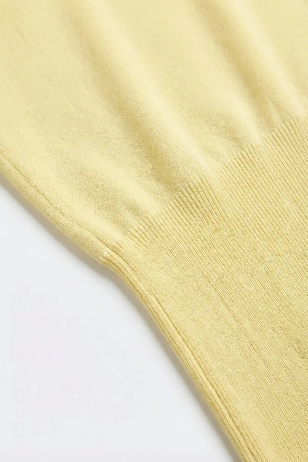 Lightweight Knit sweater with Wide Ribbed Waistband in yellow - YELLOW / ONE - Sweaters