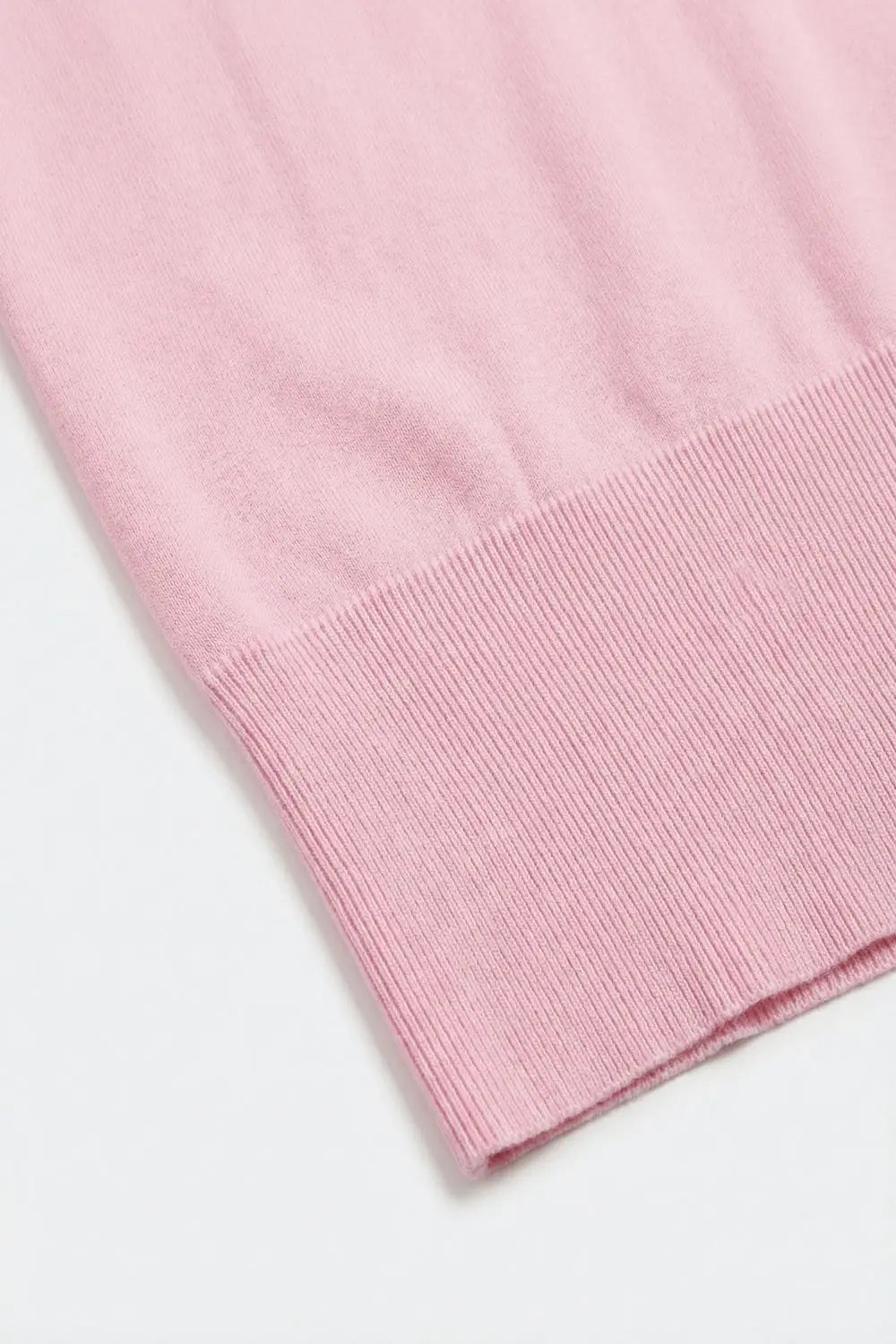 Lightweight Knit sweater with Wide Ribbed Waistband in pink - PINK / ONE - Sweaters