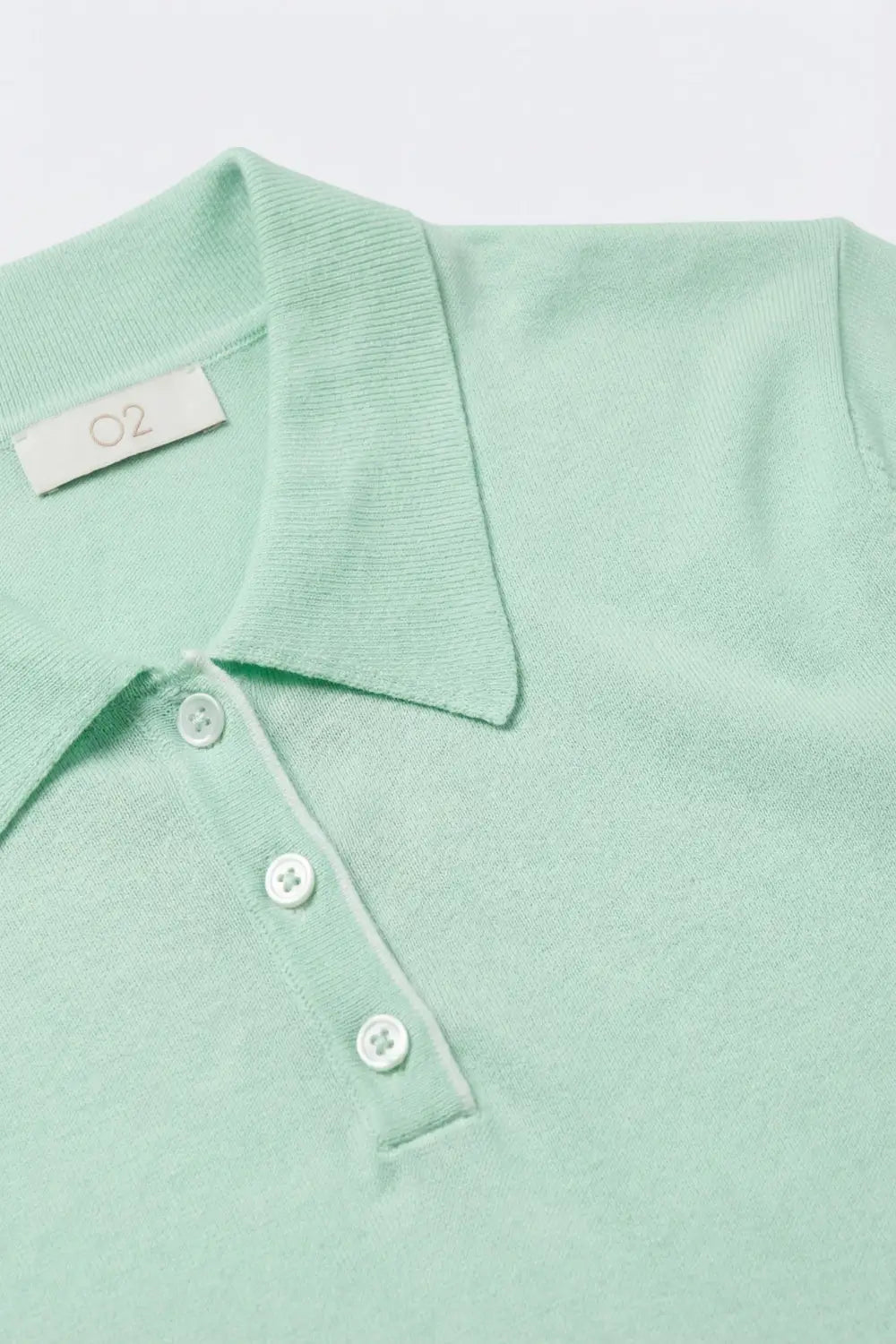 Mint Green Polo Knit Short Sleeve Sweater - GREEN / ONE - Polos