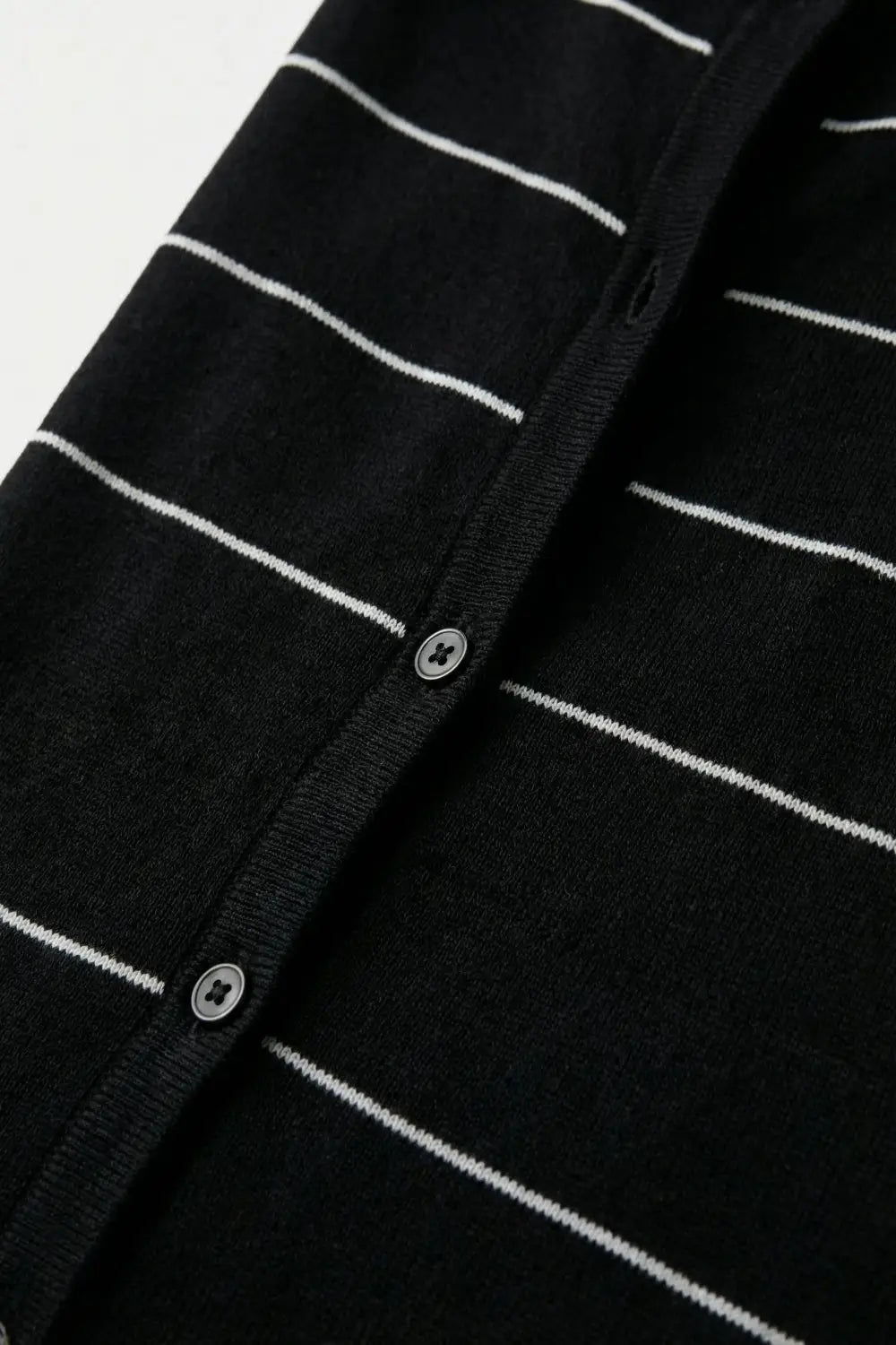 Striped Button-Up Lightweight Cardigan in black - BLACK / ONE - Cardigans
