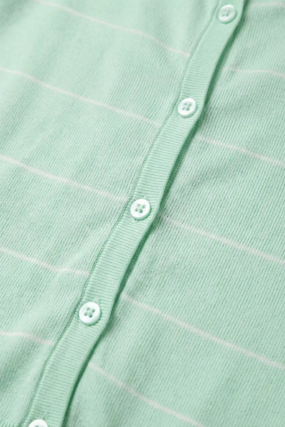 Mint Green Fine Knit Button-Up Cardigan - GREEN / ONE - Cardigans
