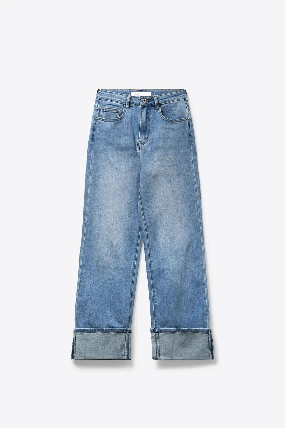 Light Blue Denim Jeans with Pink Back Pockets in strass