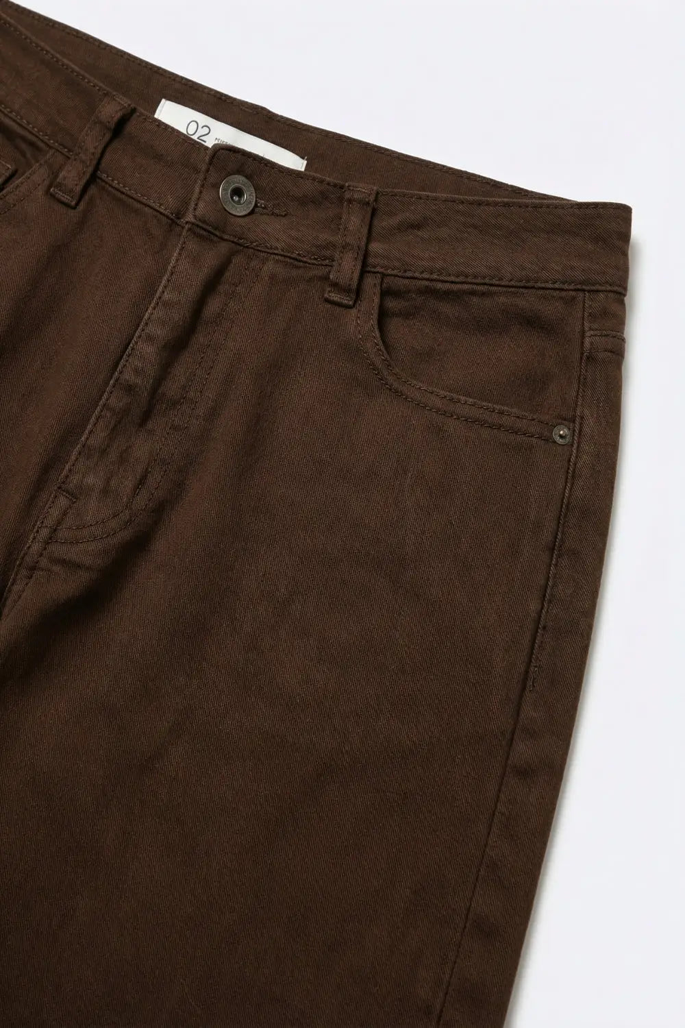 Brown Wide-Leg Pants with lightweight Twill - Colored Jeans