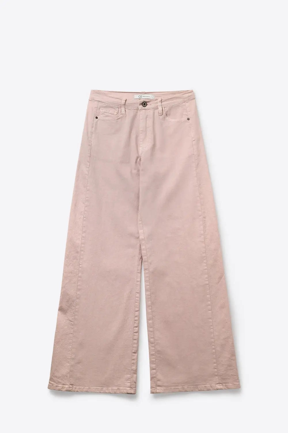 Light Pink Wide-Leg Pants with lightweight Twill - Colored Jeans