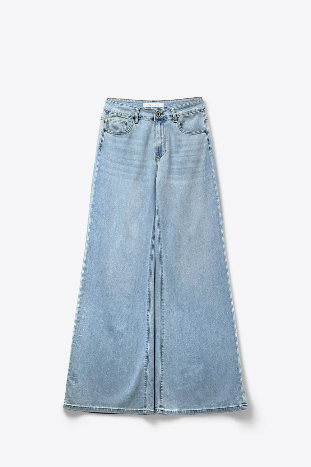 High-Rise Wide-Leg Denim in Light Blue Wash