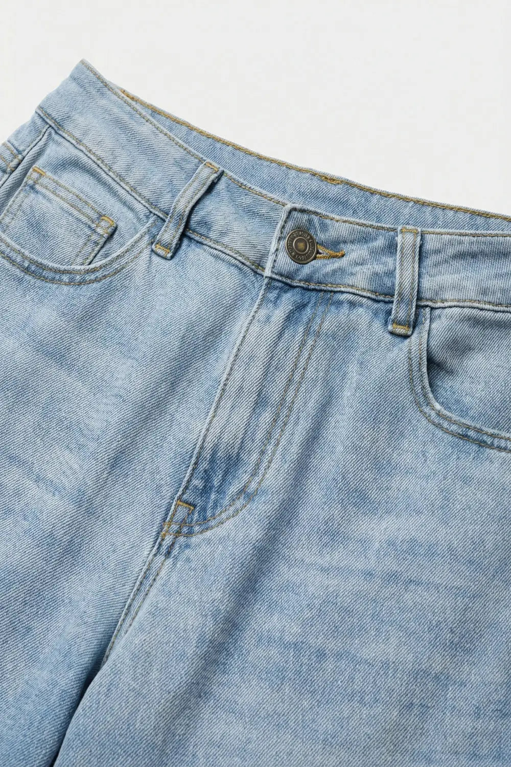High-Rise Wide-Leg Denim in Light Blue Wash