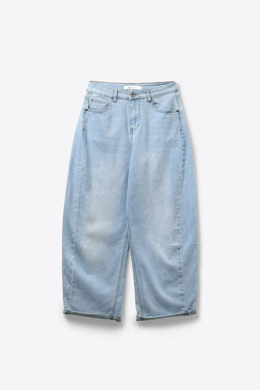 Light Blue Wide-Leg Denim Jeans with lightweight fabric - Pants