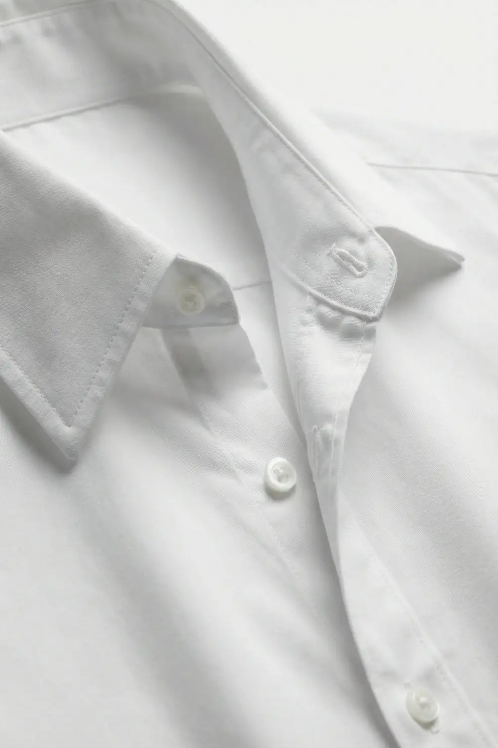 White Button-down Wide Shoulder Oversized Shirt - Shirts
