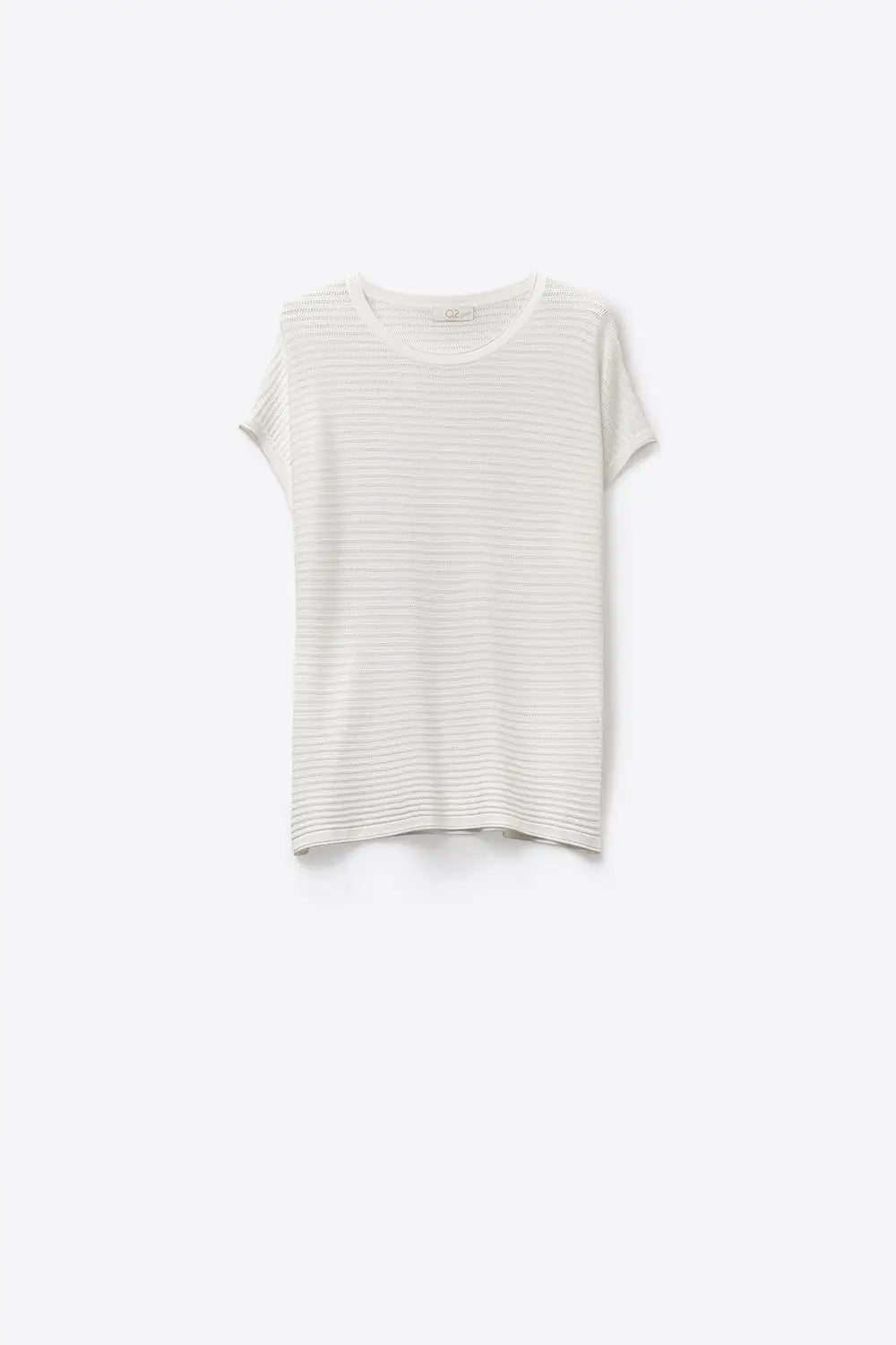 White Striped knitted boat Neck sweater - WHITE / ONE - Sweaters