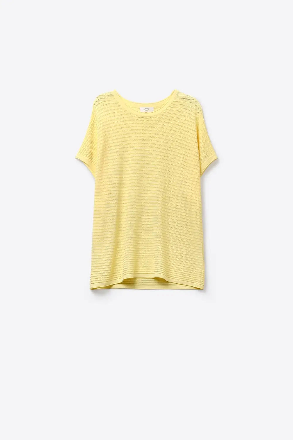 Yellow Lightweight Ribbed Knit Relaxed Fit Top - YELLOW / ONE - Sweaters