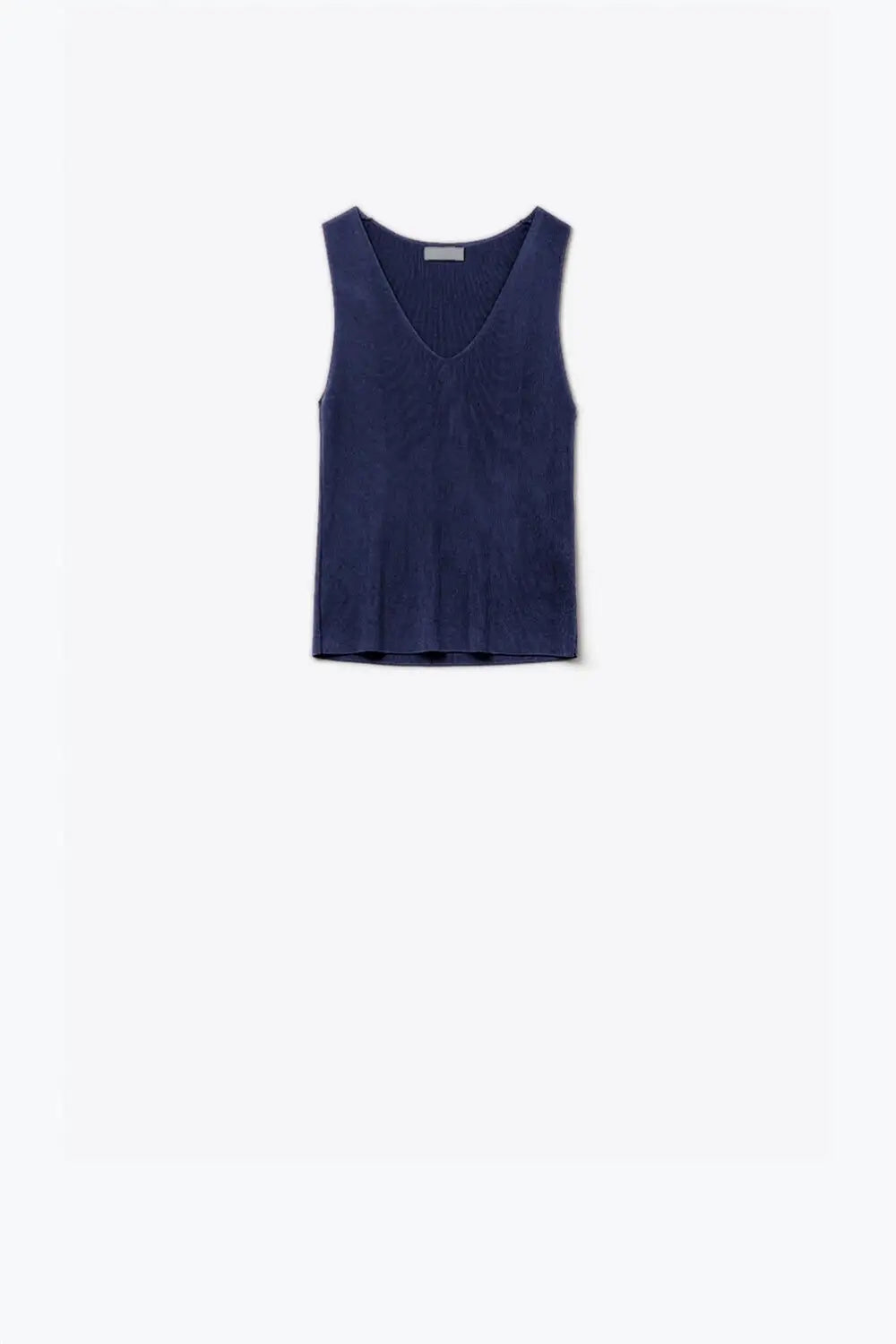 Navy sleeveless fine knitted top With V-Neck - NAVY / ONE - Sweaters
