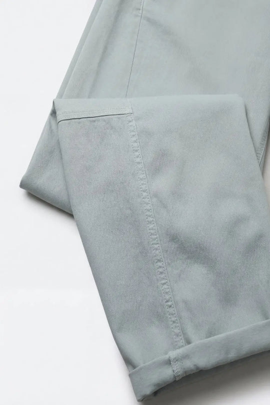Light Blue Wide-Leg lightweight Cotton Pants in Barrel Style - Colored Jeans