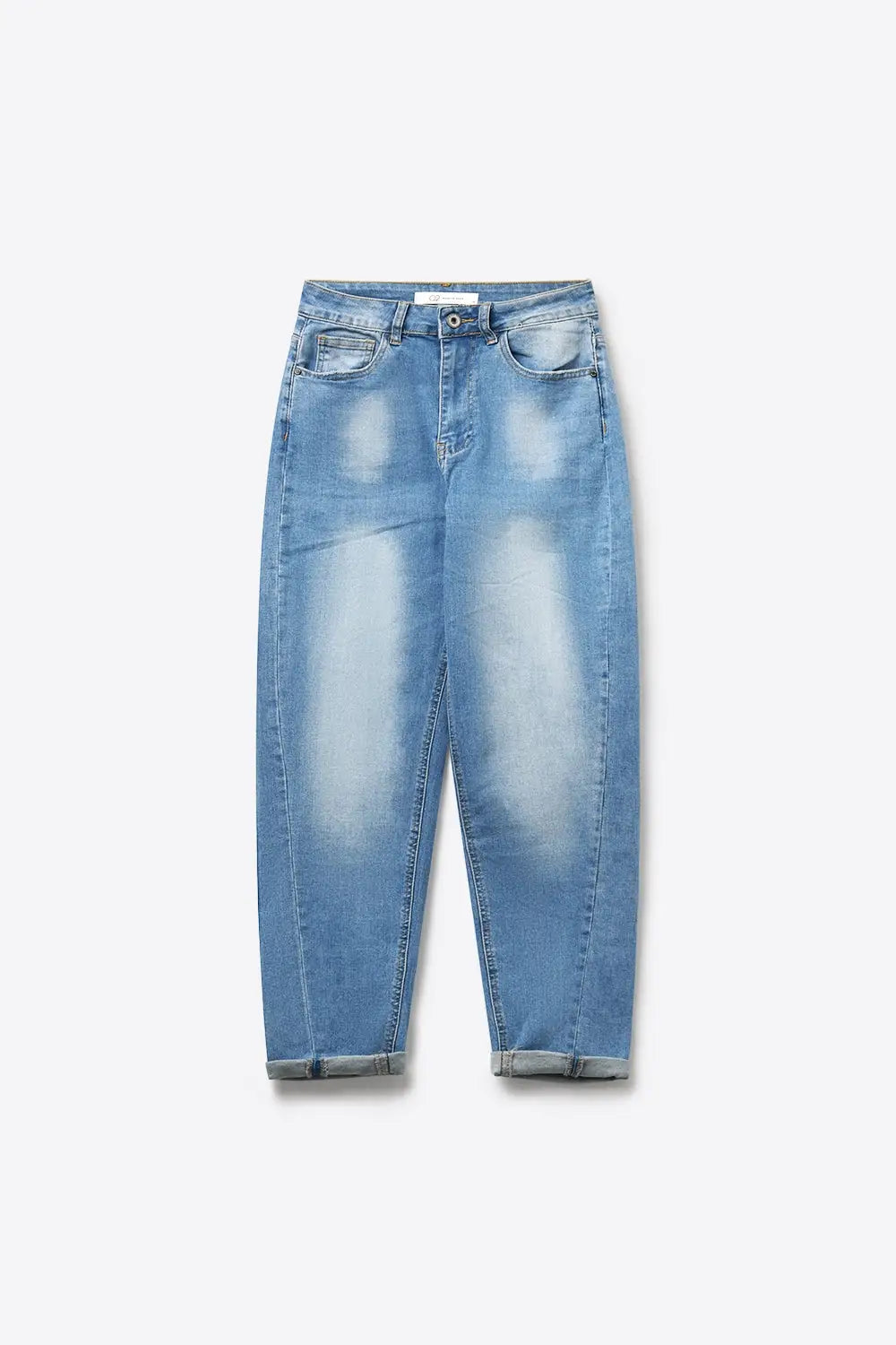 Light Blue Denim mom style Fit Jeans in ankle Length