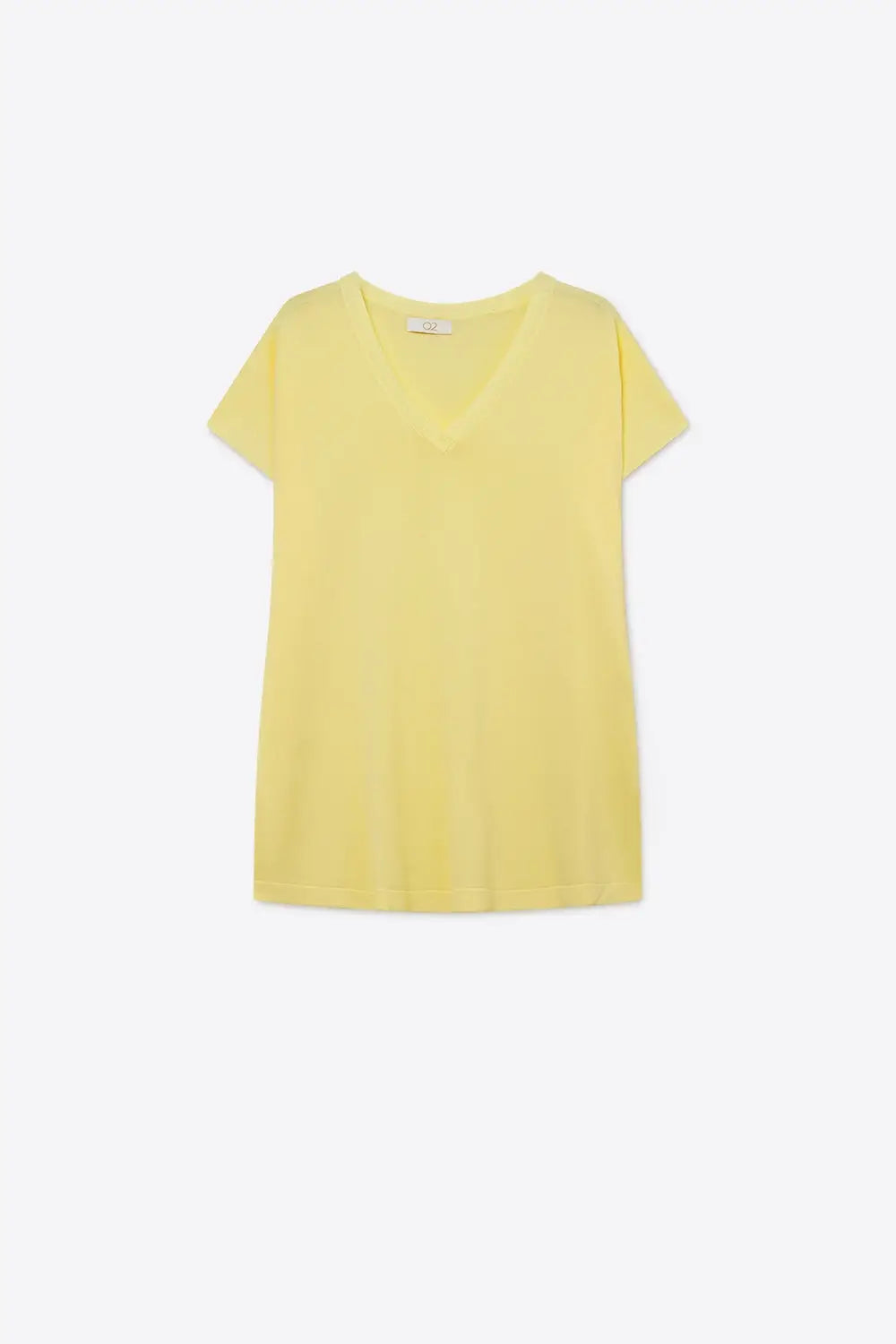 Yellow V-Neck Relaxed Fit Lightweight sweater - YELLOW / ONE - Sweaters