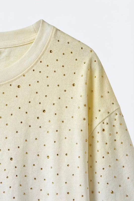 Yellow Gradient Speckled Short Sleeve Tee - T-Shirts