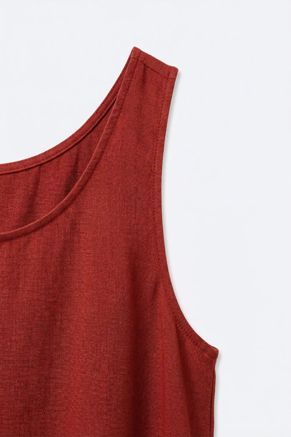 Comfy Short Playsuit With Scoop Neck in Terracotta - Jumpsuits