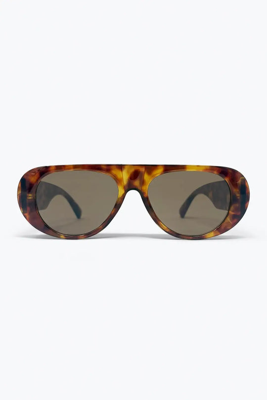 Tortoise Brown Oversized Frame Sunglasses for Women - BROWN / ONE - Sunglasses
